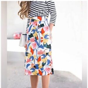 J.Crew “Morning Floral” midi skirt.